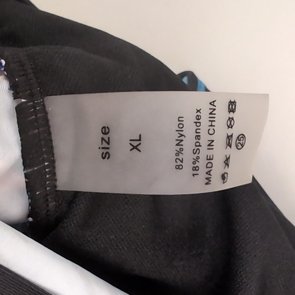 3/$20 Tropical High Waist Bikini Bottom Womens Size XL Black Hawaiian Swim - Picture 10 of 12